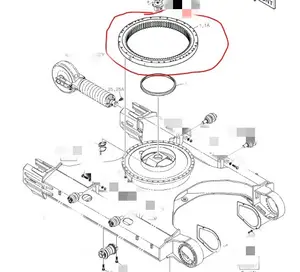 excavator slewing bearing swing circle 140109-00008A,2404-1065 GEAR; PINION used by Doosan excavators model Solar 340 LC V