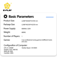 Machine de jeu commerciale Eplay, plateforme de mouvement 6 DOF populaire INS, simulateur de course F1 9D à mouvement complet avec 3 écrans en fibre de verre