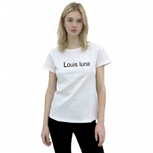 T-shirt Estiva da Donna HDJ a Girocollo a Maniche Corte, Bianco Puro, Taglie S/M L/XL, Top Casual in Cotone Traspirante - Product Image 4