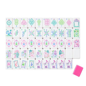 Nuevo Juego de Mahjong de Lujo de Acrílico con Diseño de Leopardo, con 160 Exquisitos Fichas de Cerámica Talladas, Estuche de 4 Capas, Estilo Americano Neutral - Product Image 4