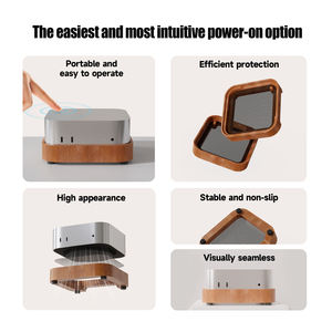 Soporte de madera artesanal de fácil operación para Mac Mini 2024 Base portátil y estable con protección eficiente para Apple Mac Mini M4 - Product Image 3