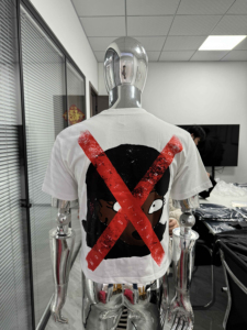 เสื้อยืดพิมพ์ลายกราฟิกสไตล์ลำลองสำหรับฤดูร้อน เนื้อผ้าหนา สำหรับผู้ชายและผู้หญิง ทรงไหล่ตก พิมพ์ลายดิจิทัล - Product Image 3
