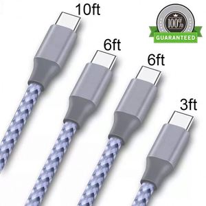 3FT 6FT 10FT 3 Pack Nylon Braided Data <b>Cable</b> for Samsung Huawei USB Charging Data <b>Cable</b> Type c High Speed Sync <b>Cable</b> - Product Image 2