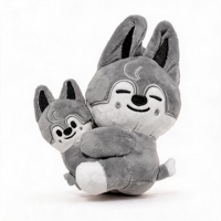 Supplier Pabrik Terverifikasi Boneka Hewan Lucu Super Lembut Bahan Katun Kawaii, Boneka Isi Dakron Serigala Kelinci Rubah, Hadiah Ulang Tahun Natal Anak