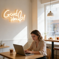 Неоновая вывеска Neonawall Creative Studio & Freelancers: современный силиконовый светодиодный неоновый знак с питанием от USB для декора креативного уголка студии