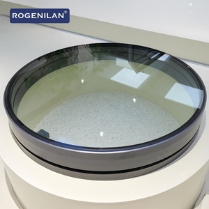 Rosenilan impermeabile cerchio <span class=keywords><strong>elettrico</strong></span> vetro superiore appeso lucernario cerniera di ventilazione lucernario piatto con buona sigillatura - Product Image 1