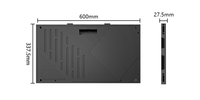 Écran LED d'intérieur COB HD à pas de pixel fin P1.5, mur vidéo fixe haute fréquence, écran publicitaire numérique 600x337.5mm