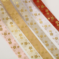 Ruban de fleurs en feuille d'or japonais JOYWOOD, ruban luxueux irisé, polyester durable, bricolage, nœud, accessoires pour cheveux LOLITA, artisanat de mariage