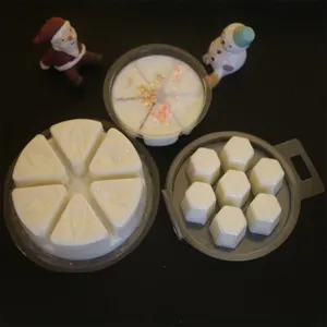 2024 Customized love Heart Clam Shells 6/12/16/24 Cavity Pet Round Shape <strong>Wax</strong> <strong>Melts</strong> <strong>Mould</strong> Clamshell Packaging Candle Mold - Product Image 1