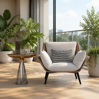 Chaise de loisirs moderne en métal réglable de luxe léger pour balcon, salon, chambre, appartement, hôtel