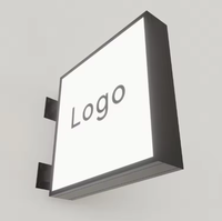 Enseignes de magasin LED personnalisées en acrylique avec cadre en aluminium rectangulaire, haute luminosité, étanches, boîtes lumineuses publicitaires extérieures à intensité variable