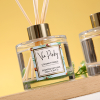 Diffuseur de parfum en verre écologique longue durée pour cadeaux d'entreprise et hôtels, ensemble diffuseur d'arôme de noix de coco