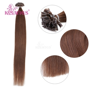 Venta al por mayor de cabello Remy chino 100% con punta en U, cutícula alineada, virgen, doblemente estirado, sin caída, color marrón, liso natural. - Product Image 2