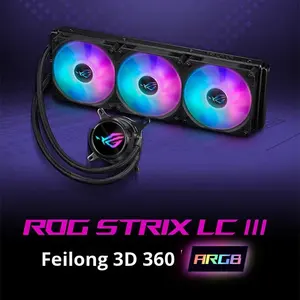 หม้อน้ำระบายความร้อนด้วยน้ำสำหรับ3rd <span class=keywords><strong>ROG</strong></span> Feilong Gen <span class=keywords><strong>360</strong></span> <span class=keywords><strong>LC</strong></span> Black ARGB LCD copper heatsink All-in-one CPU สำหรับคอมพิวเตอร์เดสก์ท็อป - Product Image 3