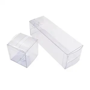 Petites boîtes pliables faites sur commande d'emballage en PVC de plastique transparent du fond épais carré de quantité minimale de commande pour la balle de golf