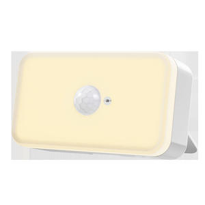 Luz nocturna inteligente con sensor de cuerpo humano, LED rectangular, blanco cálido, con enchufe tipo C, para el hogar, pasillo, dormitorio, armario - Product Image 1