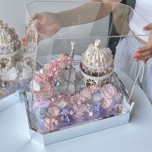 Caja de Regalo para el Día de San Valentín, Estilo Castillo de Luz de Luna, Rosa Preservada <span class=keywords><strong>en</strong></span> Caja de Regalo, Corazón Eterno - Product Image 6