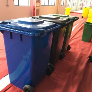 <b>Large</b> 360L Plastic Trash Can, 360L Wheeled Trash <b>Bin</b>, 360L Thickened Reusable Trailer <b>Bin</b> - Product Image 3