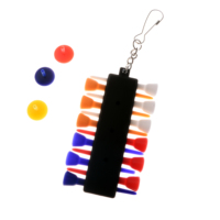 Ensemble de tees de golf avec clip de fixation, fournitures et accessoires de golf, support de tee de golf - Caoutchouc et plastique
