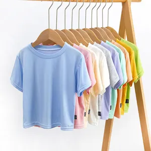 Camiseta de diseño colorido para niños pequeños, venta al por mayor, 2022