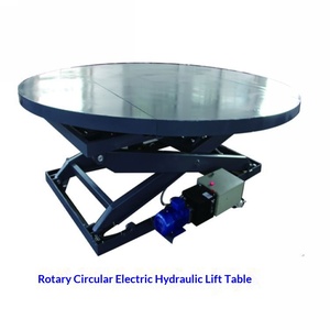 Plataforma elevadora circular no estándar con plato giratorio y sistema de resorte para mesa redonda - Product Image 2