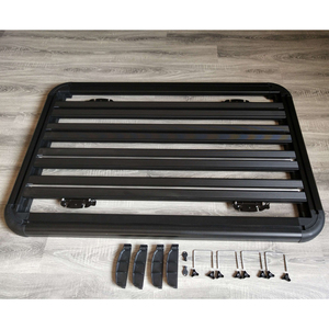 Panier de toit universel en aluminium, plateforme de chargement monocouche pour SUV et <span class=keywords><strong>camion</strong></span>, <span class=keywords><strong>plateau</strong></span> à bagages à fixation par boulons sur barre transversale - Product Image 4