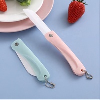 Opvouwbare Keramische Fruit Mes Keuken Benodigdheden Dunschiller Groente Mini Pocket Paring Keramische Mes Thuis Keuken Huishouden Outdoor