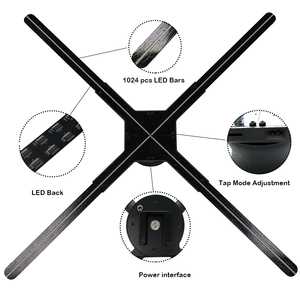 New Arrive 70cm 3d <strong>Hologram</strong> Led Fan Display Wifi App Cool Function Transfer Letters Into 3d Naked Eyes <strong>Effect</strong> Ad - Product Image 2