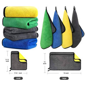 Toalla de Microfibra para Lavado y Secado de Autos de 16x16 Pulgadas (40x40 cm), Doble Cara, Felpa de Coral, Fuerte Absorción, Paño de Microfibra para Detallado Automotriz - Product Image 6