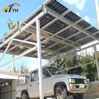 Structure de montage solaire durable en acier au carbone galvanisé pour auvent photovoltaïque en zone industrielle à grande échelle