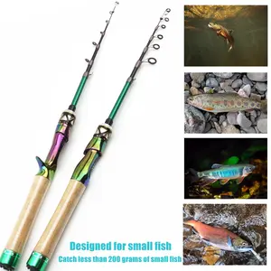 Portable Ultra Light Trout Lure Rod With Rainbow Carbon Fiber Travel Telescopic Carbon Spinning Ultralight Fishing Rod