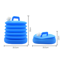 Seau à eau portable en silicone pour voiture d'extérieur Conteneur d'eau pliable flexible Camping Grand réservoir d'eau pliable