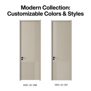 Portes en bois <span class=keywords><strong>laqué</strong></span> minimalistes sophistiquées pour villas de luxe, modernes, insonorisées et résistantes à l'humidité - Product Image 4