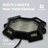Lumina New Pure White 12pcs 184 LED Rock Lights avec boîtier en aluminium haute résistance IP68 étanche Jeep Truck ATV SUV 12V