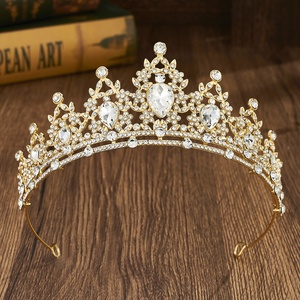 Couronne de <span class=keywords><strong>Mariage</strong></span> Scintillante en Alliage Coloré, Accessoire de Robe de Mariée de Luxe en Cristal, <span class=keywords><strong>Diadème</strong></span> en Strass Exquis - Product Image 6