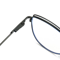 Monture de lunettes anti-lumière bleue œil-de-chat en métal classique et tendance, monture optique unisexe durable à cerclage complet pour adulte