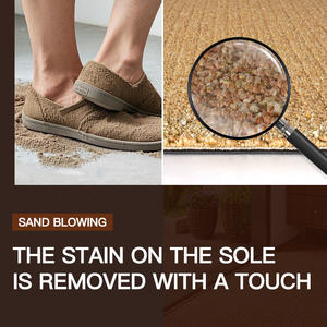 Tapete de Entrada para el Hogar, Antideslizante, Resistente al Desgaste, Rectangular, de Color Sólido, Material Combinado, Fácil de Limpiar - Product Image 3