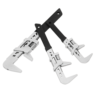 Llave Tipo F Multifuncional, Llave Ajustable de Ángulo Recto, Llave de Boca Ancha con Mordaza Dentada para Uso Industrial - Product Image 5