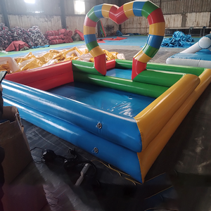 Piscina Inflable Cuadrada Todo en Uno con Tobogán <span class=keywords><strong>de</strong></span> Agua y Soplador, Incluye Kit <span class=keywords><strong>de</strong></span> Reparación para Uso Comercial al Aire Libre para Niños - Product Image 5