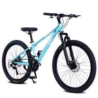 Bicicleta de Montaña BDF de 21 Velocidades con Cuadro de Acero para Adultos, Cross Country, 24/26/27.5 Pulgadas, Horquilla con Suspensión, Freno de Disco