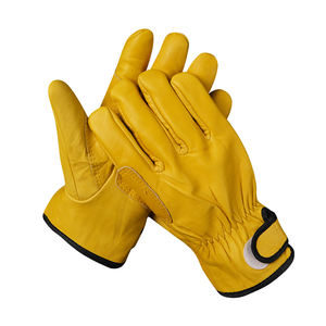 Guantes de soldadura de dedo completo anticalor de cuero de oveja resistente industrial logotipo personalizable OEM - Product Image 6