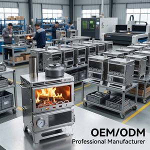 <span class=keywords><strong>Stufa</strong></span> a Legna Portatile in Acciaio Inox con Forno e Termometro, <span class=keywords><strong>Stufa</strong></span> per Riscaldamento da Campeggio - Produttore OEM - Product Image 6