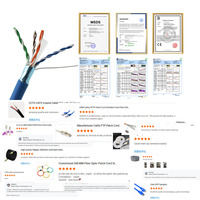 Cable Ethernet IDEX Cat6A SFTP/FTP Azul Plenum 550MHz a Granel 1000ft 23AWG 8 Conductores CCA/Cobre Puro CMP CMR Cable de Comunicación