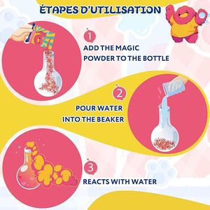 Bombe de bain Potion Mousses et bulles avec une éruption de couleurs Coloré et pétillant Divertissement scientifique pour tout-petits - Product Image 4