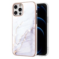 Étui de téléphone portable DYL de luxe à la mode, tendance streetwear, antichoc, ultra fin, TPU + PC, marbre, pour 15 Pro Max