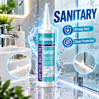 Mastic silicone transparent de haute qualité pour sanitaires de salle de bain 300ml – Idéal pour douche, baignoire, lavabo, toilettes, carrelage et verre