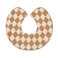 Nouveaux bavoirs pour bébé en pur coton style coréen 2026, 360 degrés, anti-vomissement, absorbants, bord roulé, rayés, hiver