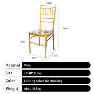 Chaise de réception moderne blanche de luxe pour mariage, hôtel, salle de réception, avec cadre métallique, installation facile, taille personnalisable pour événements - Product Image 2