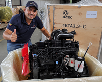 Motor Diésel DCEC Cummin Serie 4BT Original de 80hp-130hp 2200RPM con Refrigeración por Agua 4BTA3.9-C para Maquinaria de Construcción