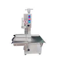 Mesin gergaji tulang industri otomatis, mesin pemotong daging beku Stainless Steel komersial Desktop kecil